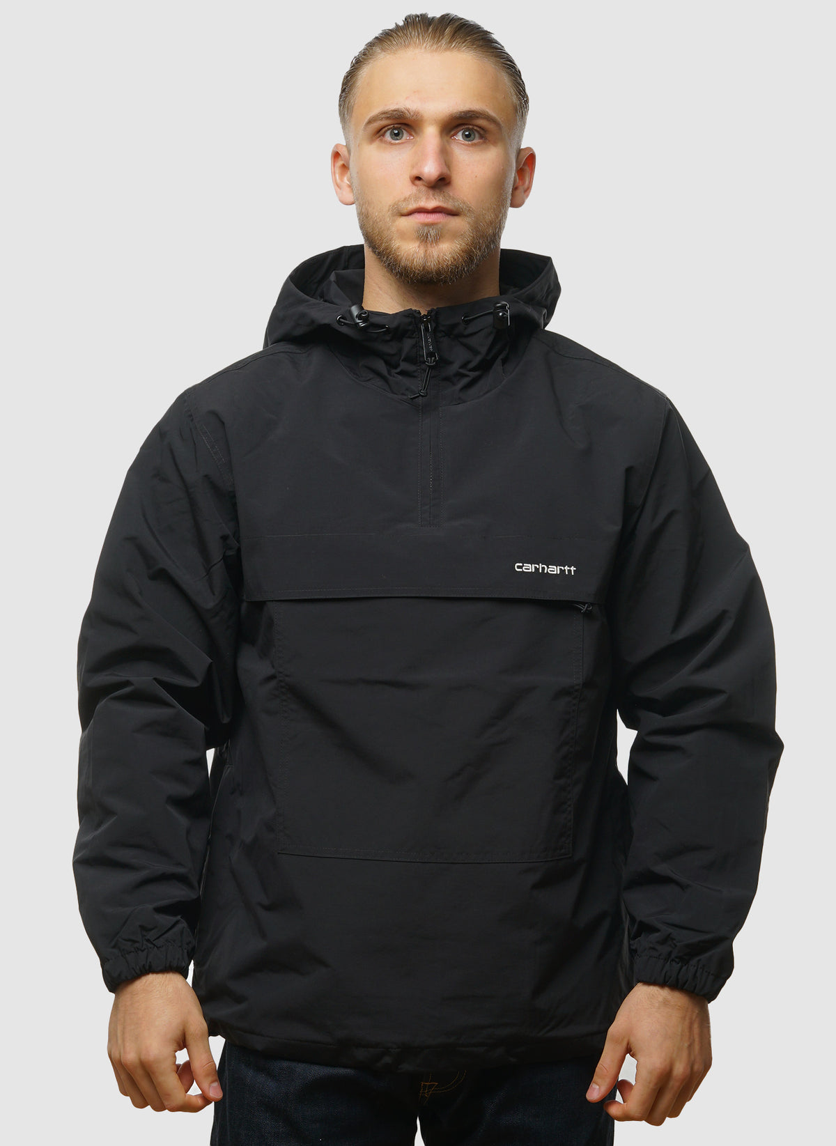 Windbreaker Pullover - Black/White