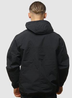 Windbreaker Pullover - Black/White