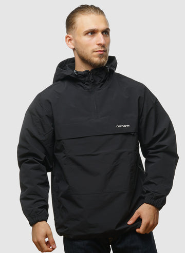 Windbreaker Pullover - Black/White