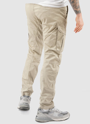 Stretch Sateen Lens Cargo Pants - Vintage Khaki