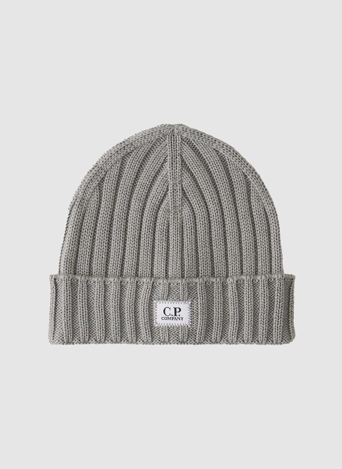 Extra Fine Merino Wool Logo Beanie - Griffin Grey