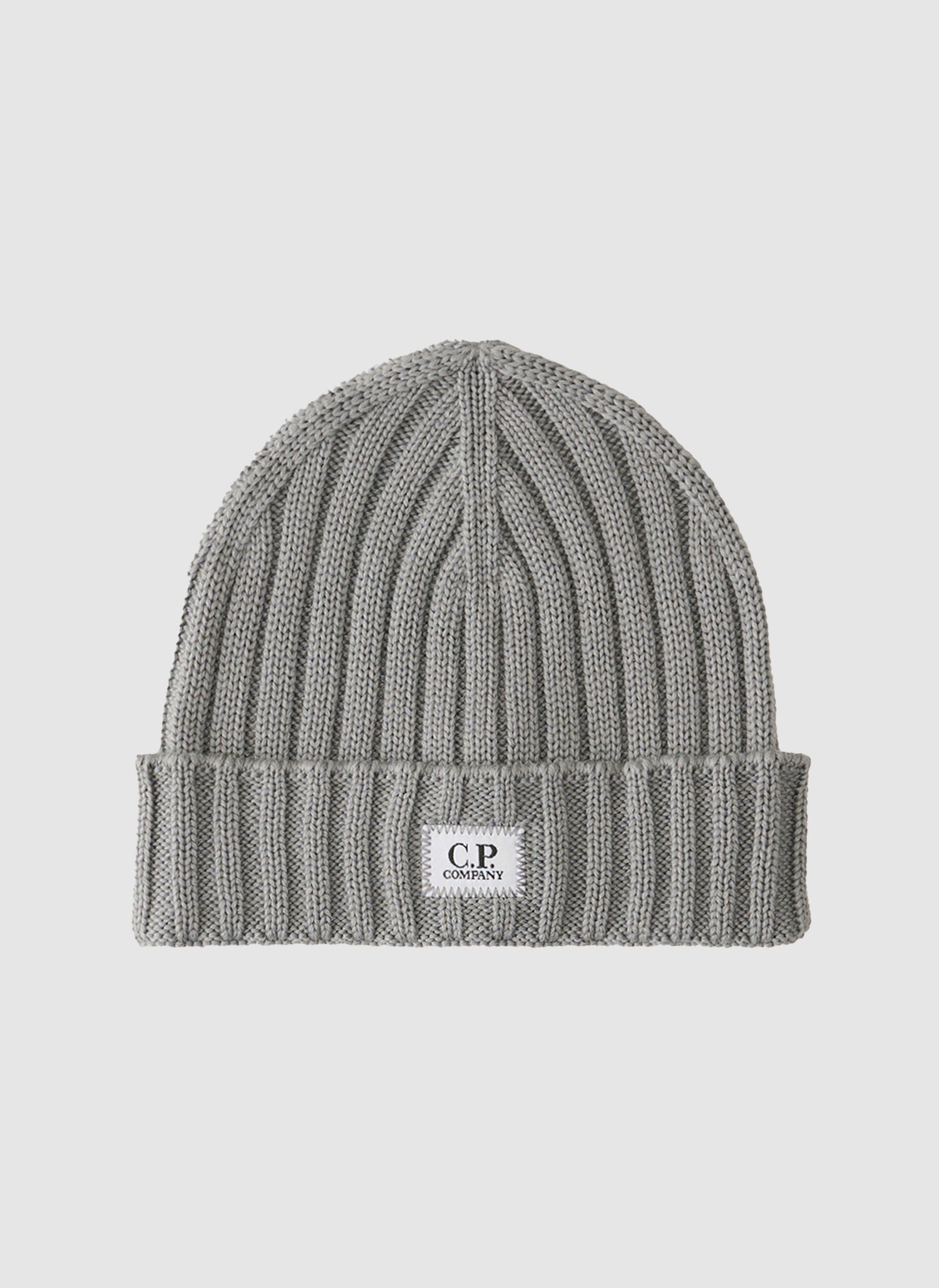 Extra Fine Merino Wool Logo Beanie - Griffin Grey
