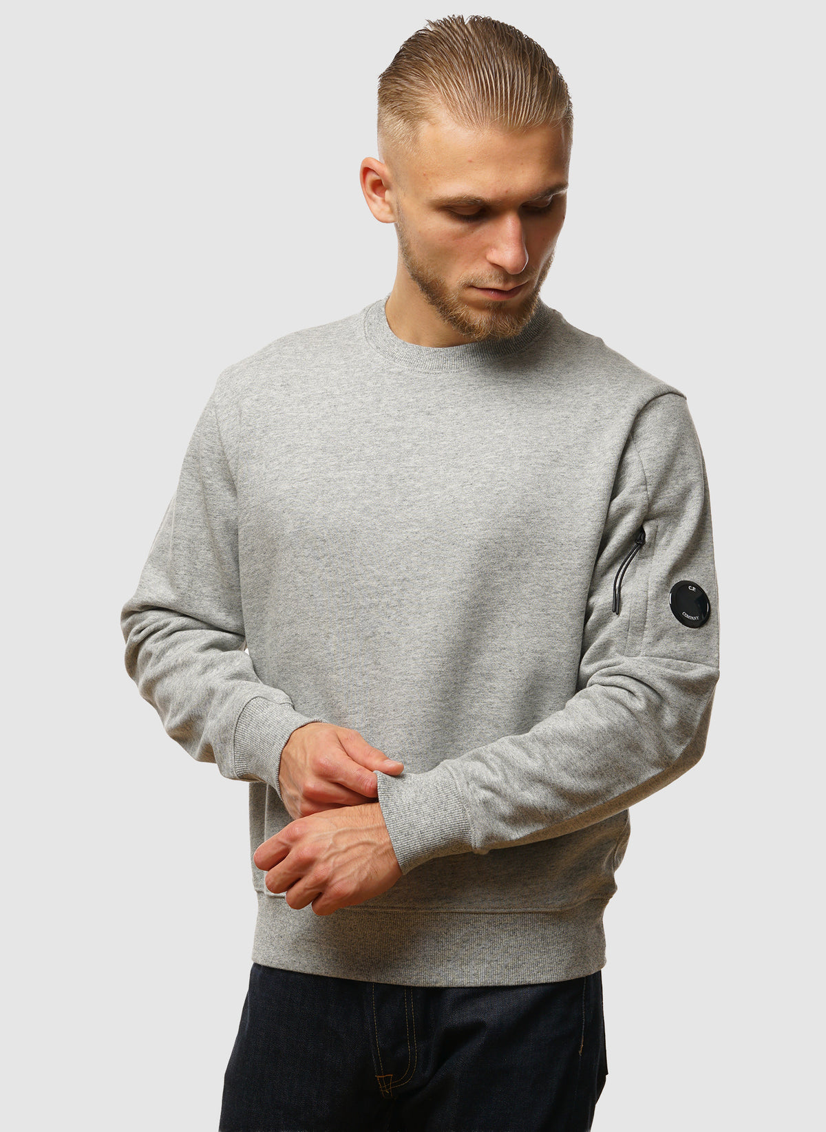 Lens Crew Neck Sweatshirt - Greystone Melange