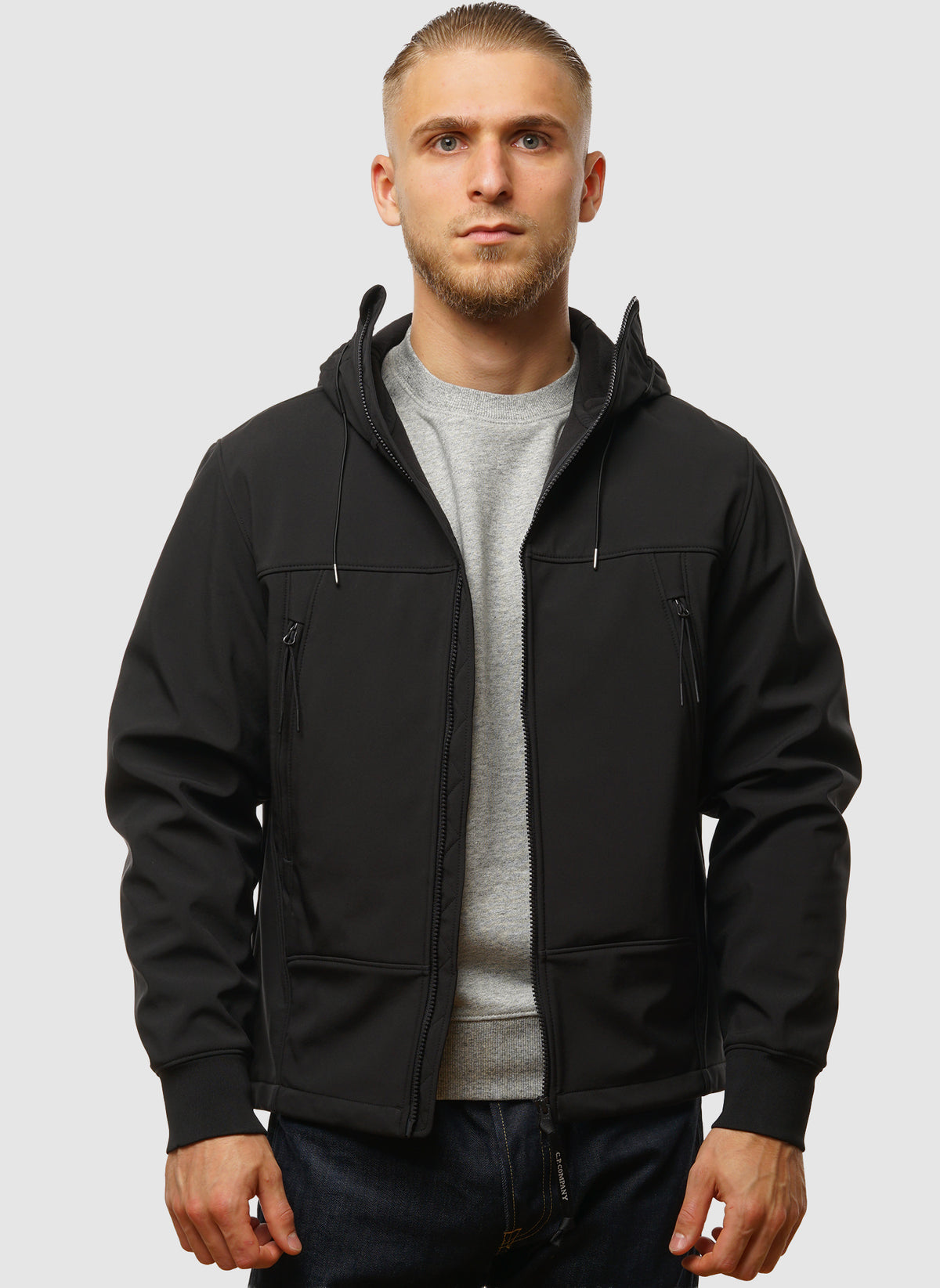 C.P. Shell-R Hooded Goggle Jacket - Black