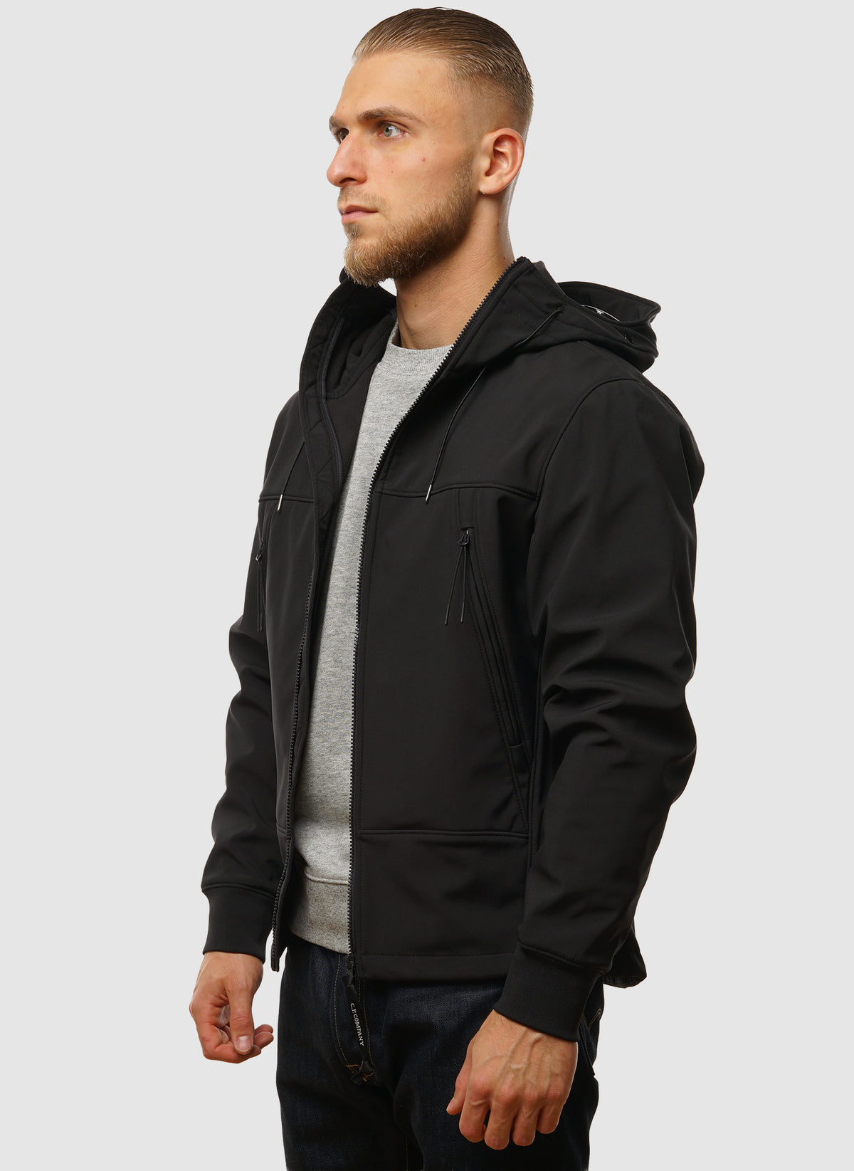 C.P. Shell-R Hooded Goggle Jacket - Black