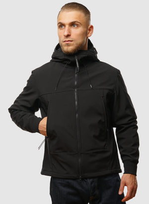 C.P. Shell-R Hooded Goggle Jacket - Black