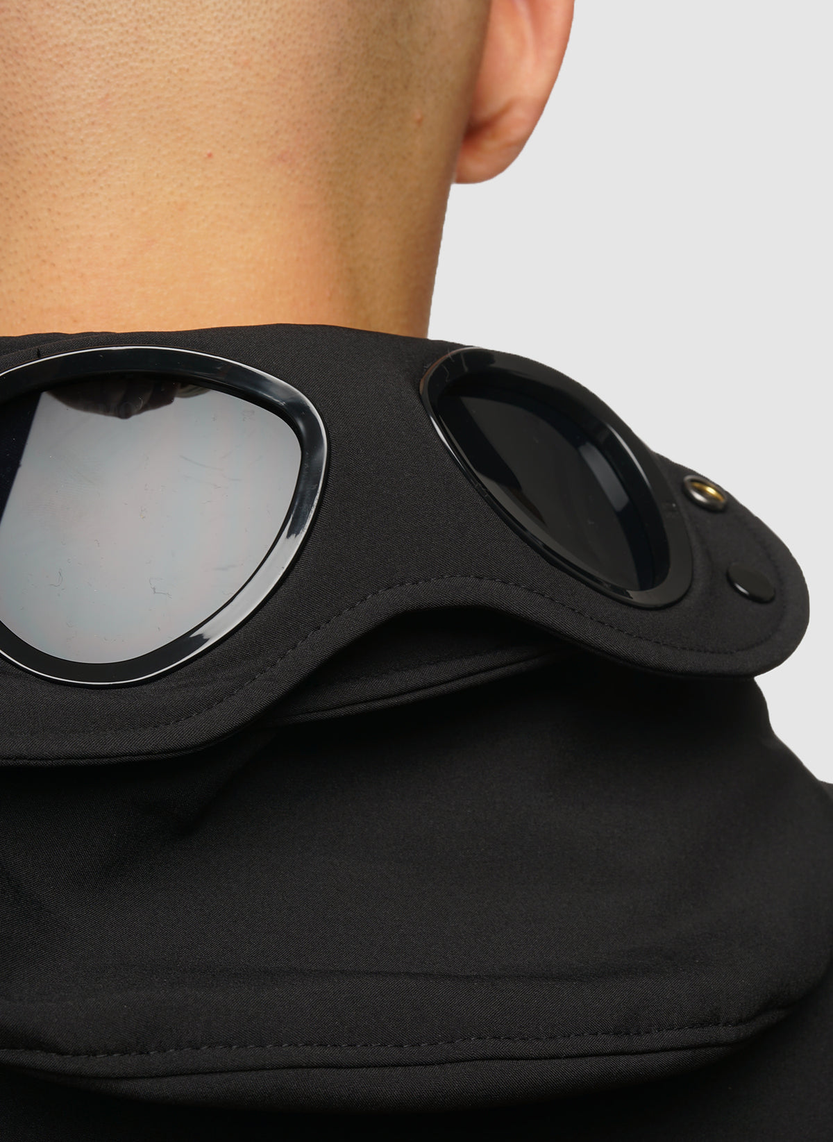 C.P. Shell-R Hooded Goggle Jacket - Black