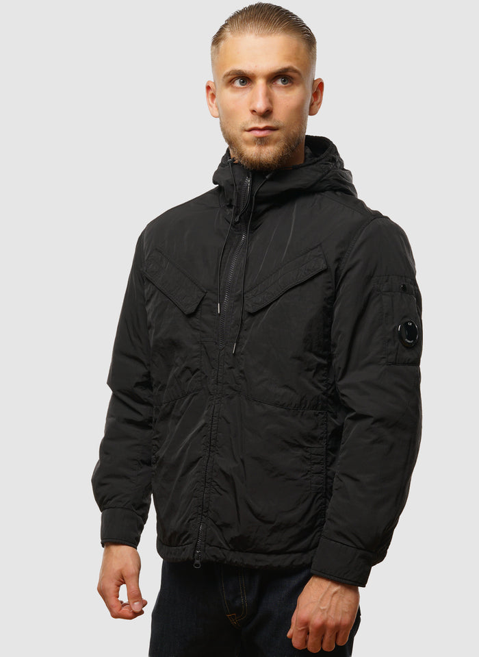 Chrome-R Padded Lens Overshirt - Black