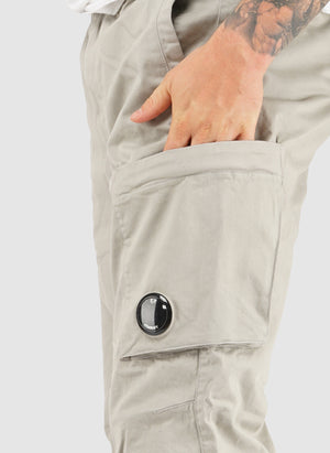 Stretch Sateen Lens Cargo Pants - London Fog
