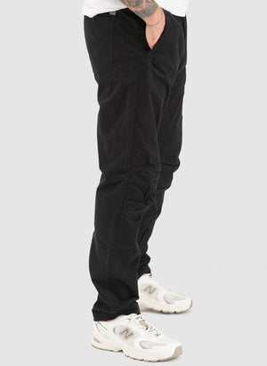 Stretch Sateen Lens Cargo Pants - Black