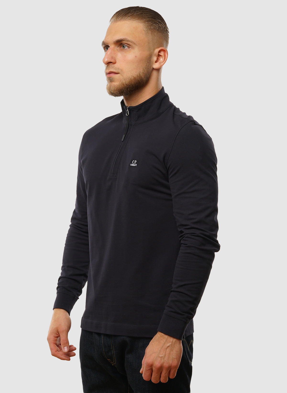 Stretch Piquet Half-Zip - Total Eclipse