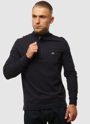 Stretch Piquet Half-Zip - Total Eclipse