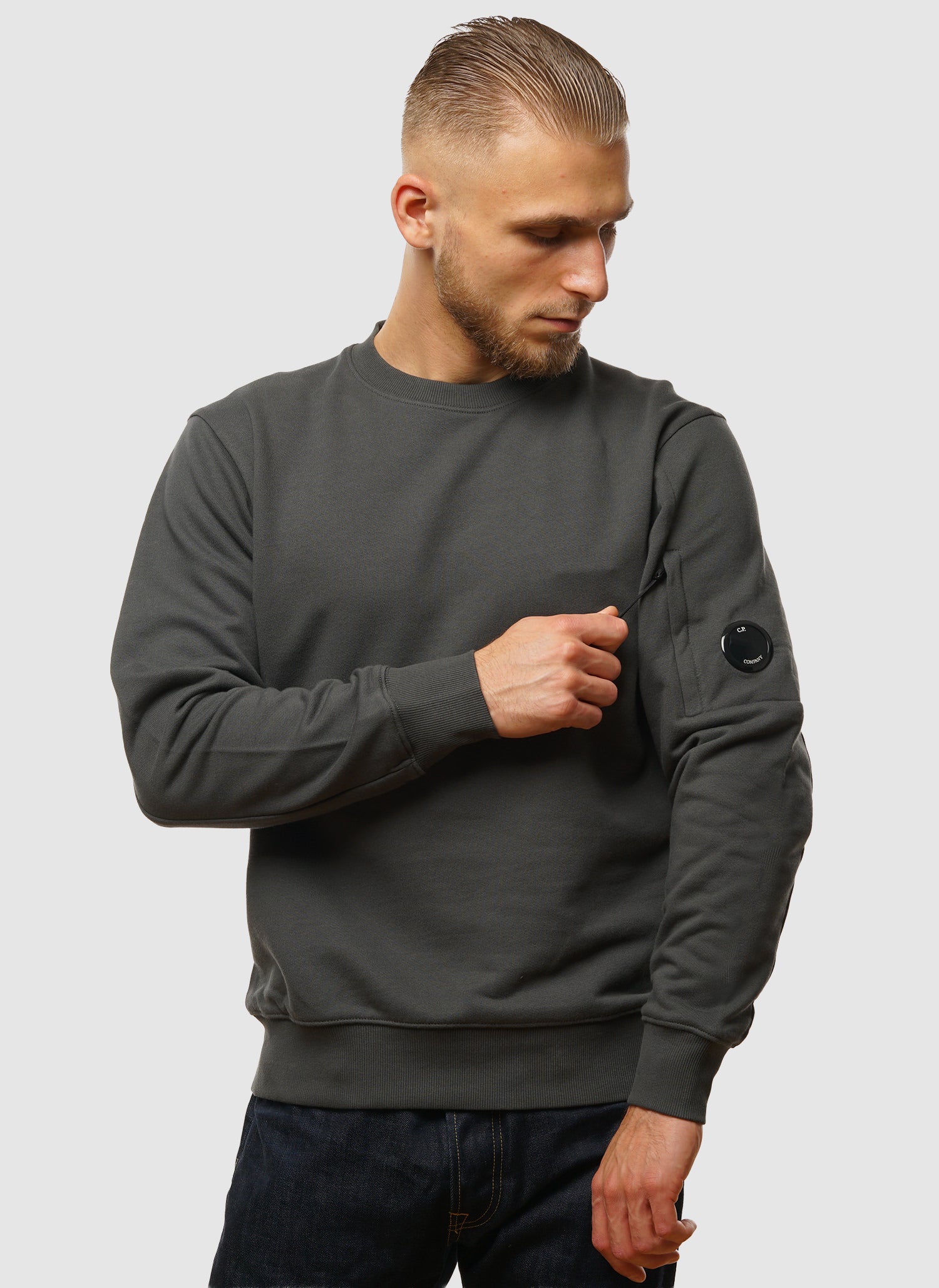 Lens Crew Neck Sweatshirt - Dark Shadow