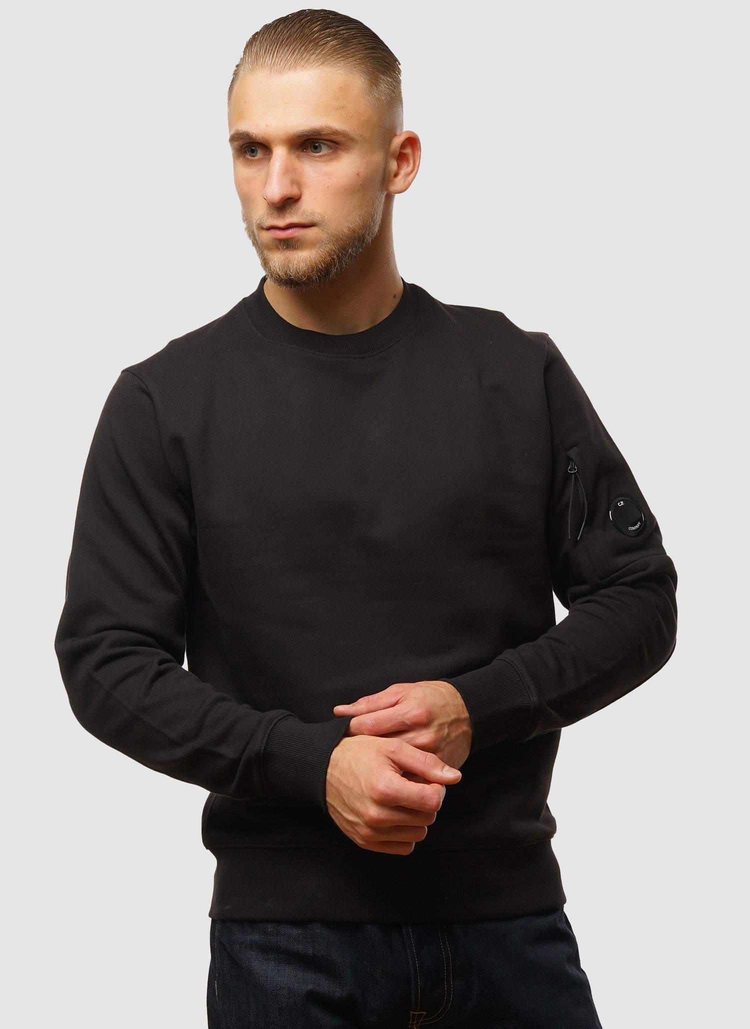 Lens Crew Neck Sweatshirt - Black