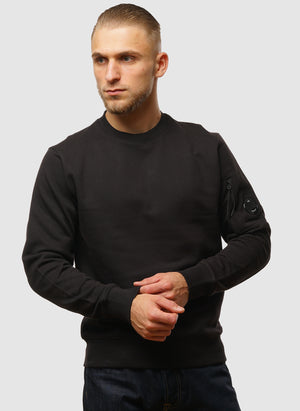 Lens Crew Neck Sweatshirt - Black