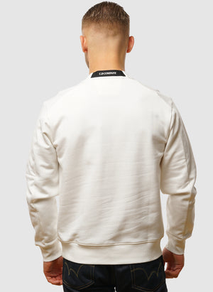 Lens Crew Neck Sweatshirt - Gauze White