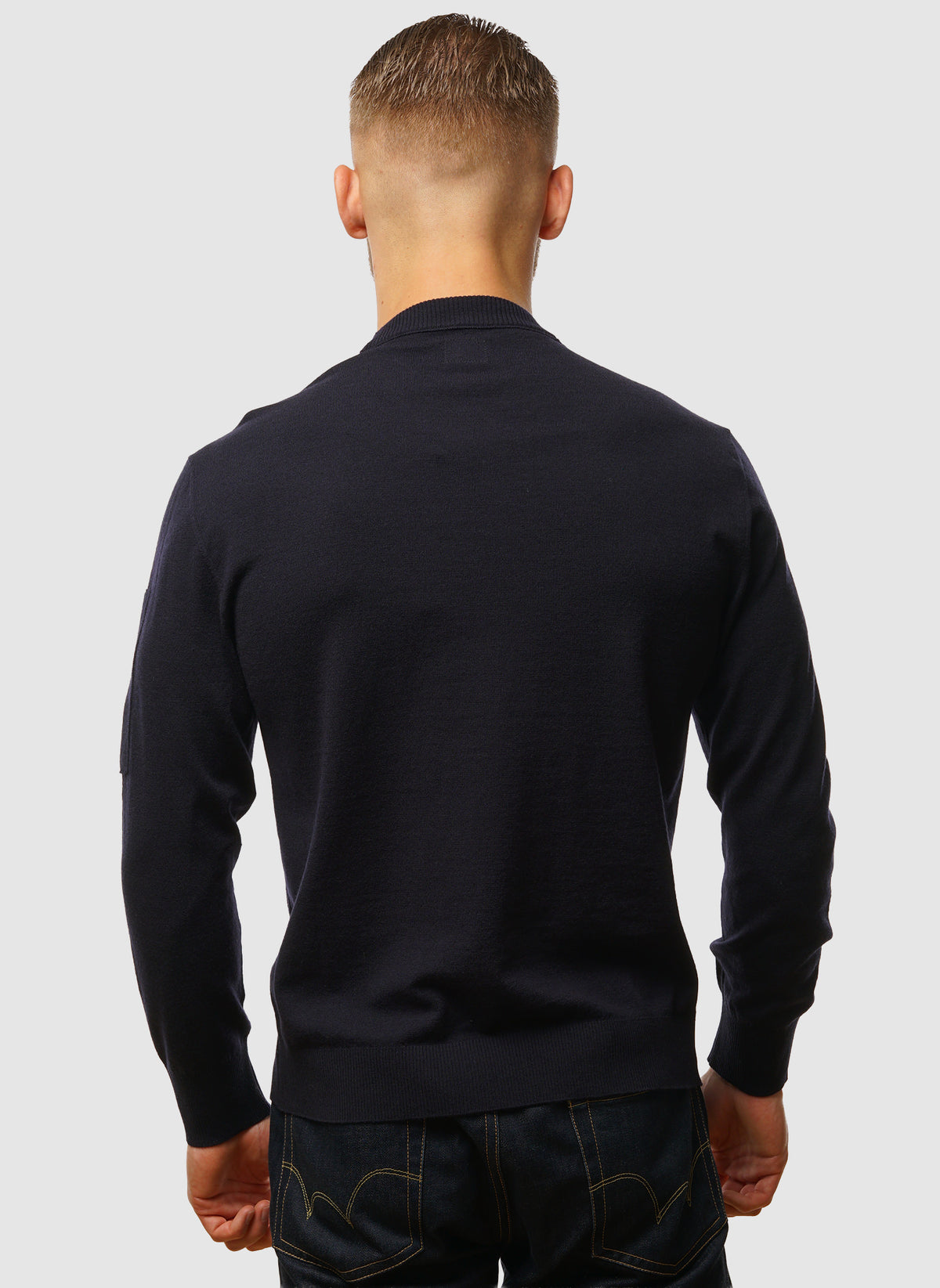 Merino Wool Lens Crew Neck - Total Eclipse