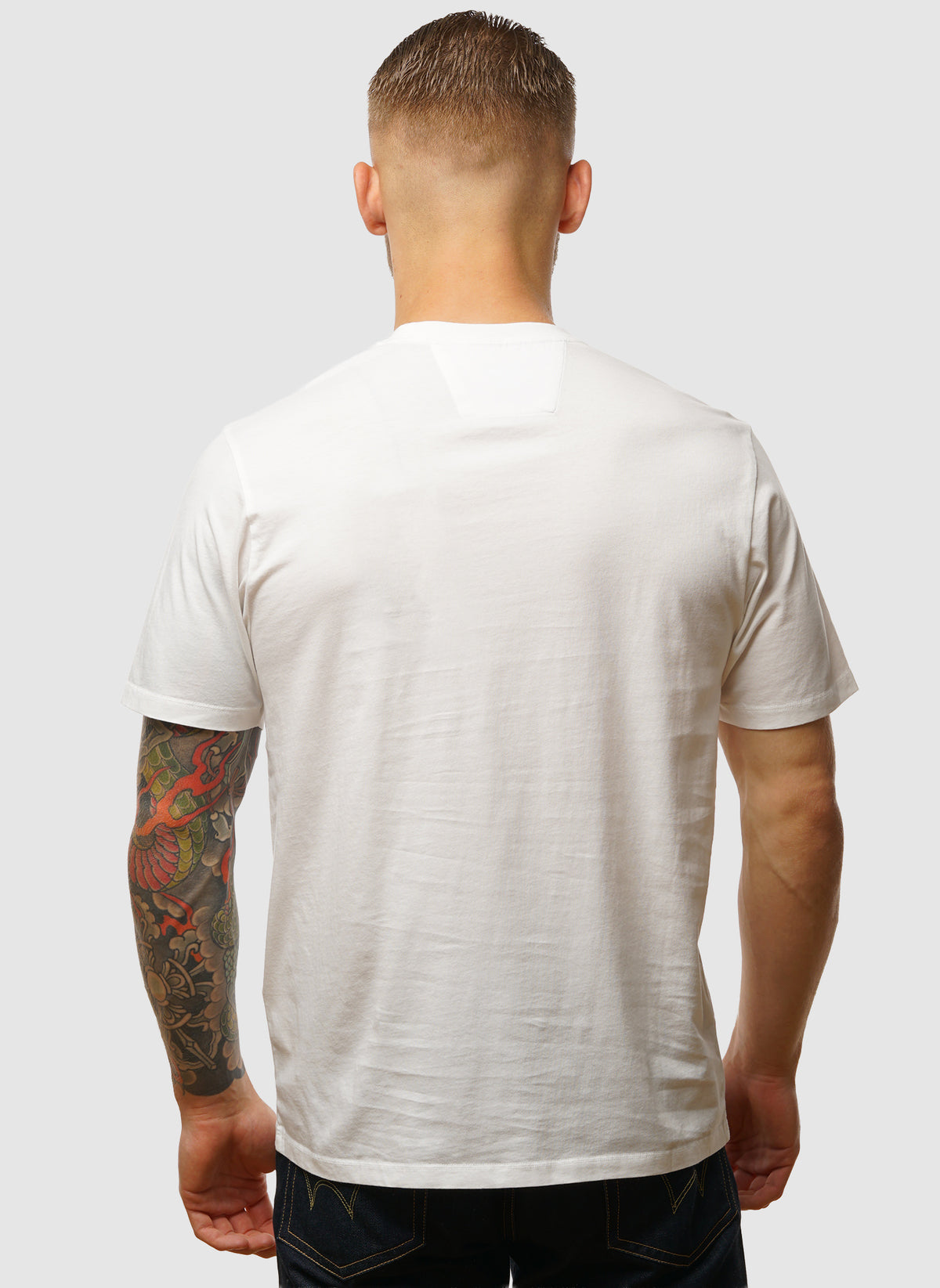 Logo Badge Jersey T-Shirt - Gauze White