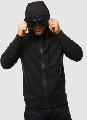 Goggle Sweatshirt Jacket - Black