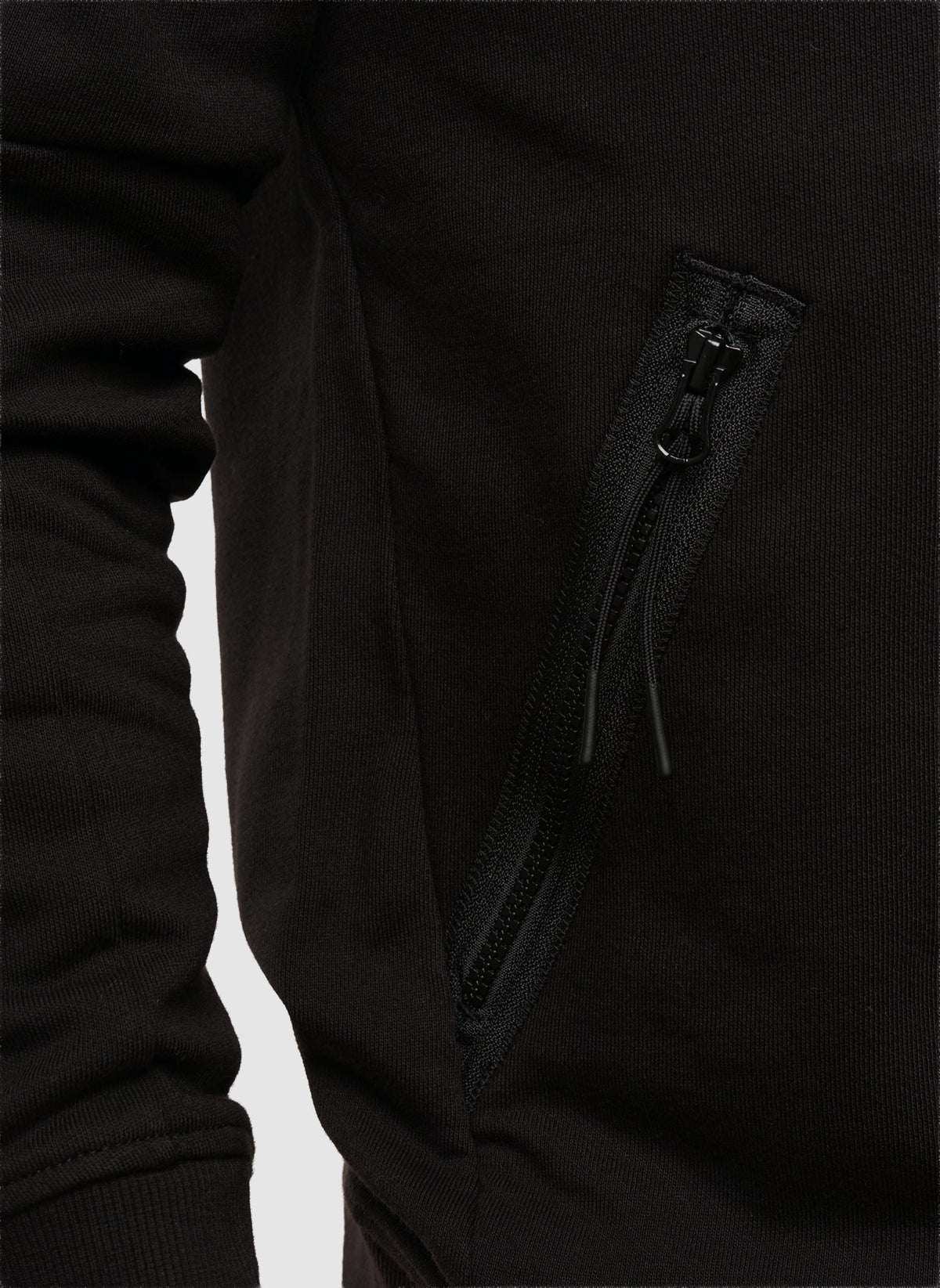 Goggle Sweatshirt Jacket - Black