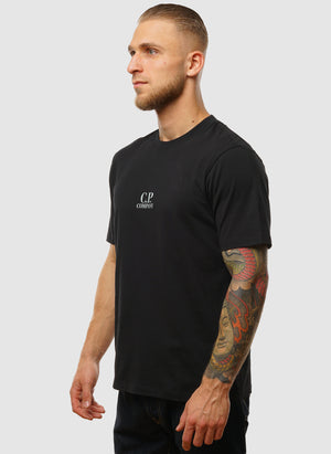 Center Logo Jesey T-Shirt - Black