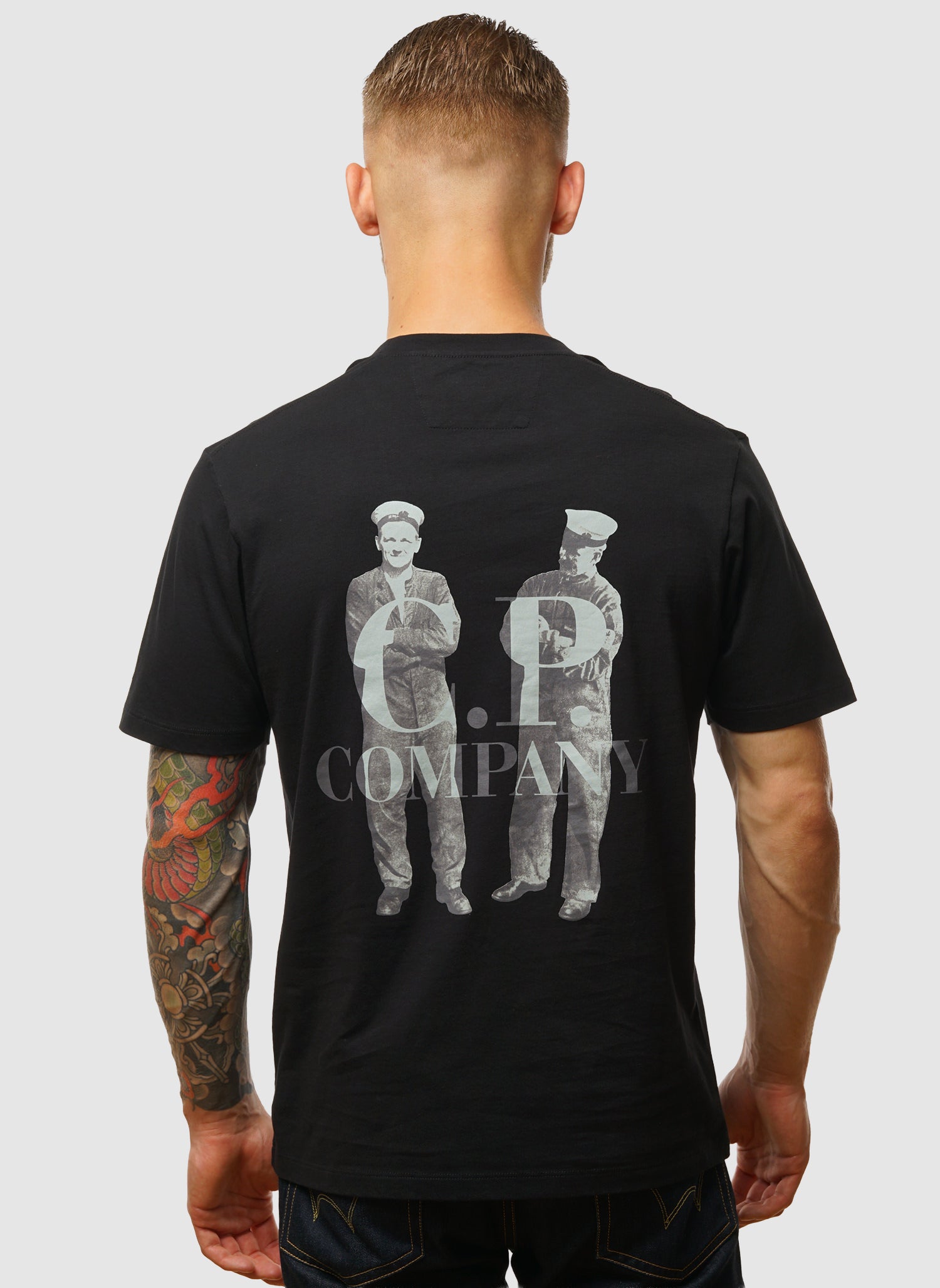 Center Logo Jesey T-Shirt - Black