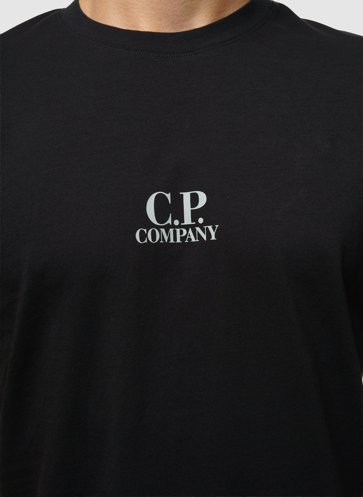 Center Logo Jesey T-Shirt - Black