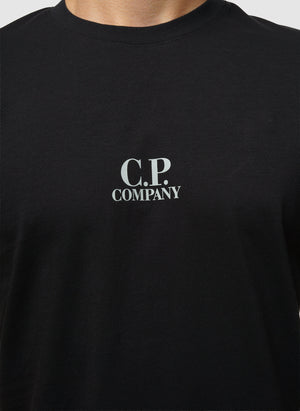 Center Logo Jesey T-Shirt - Black