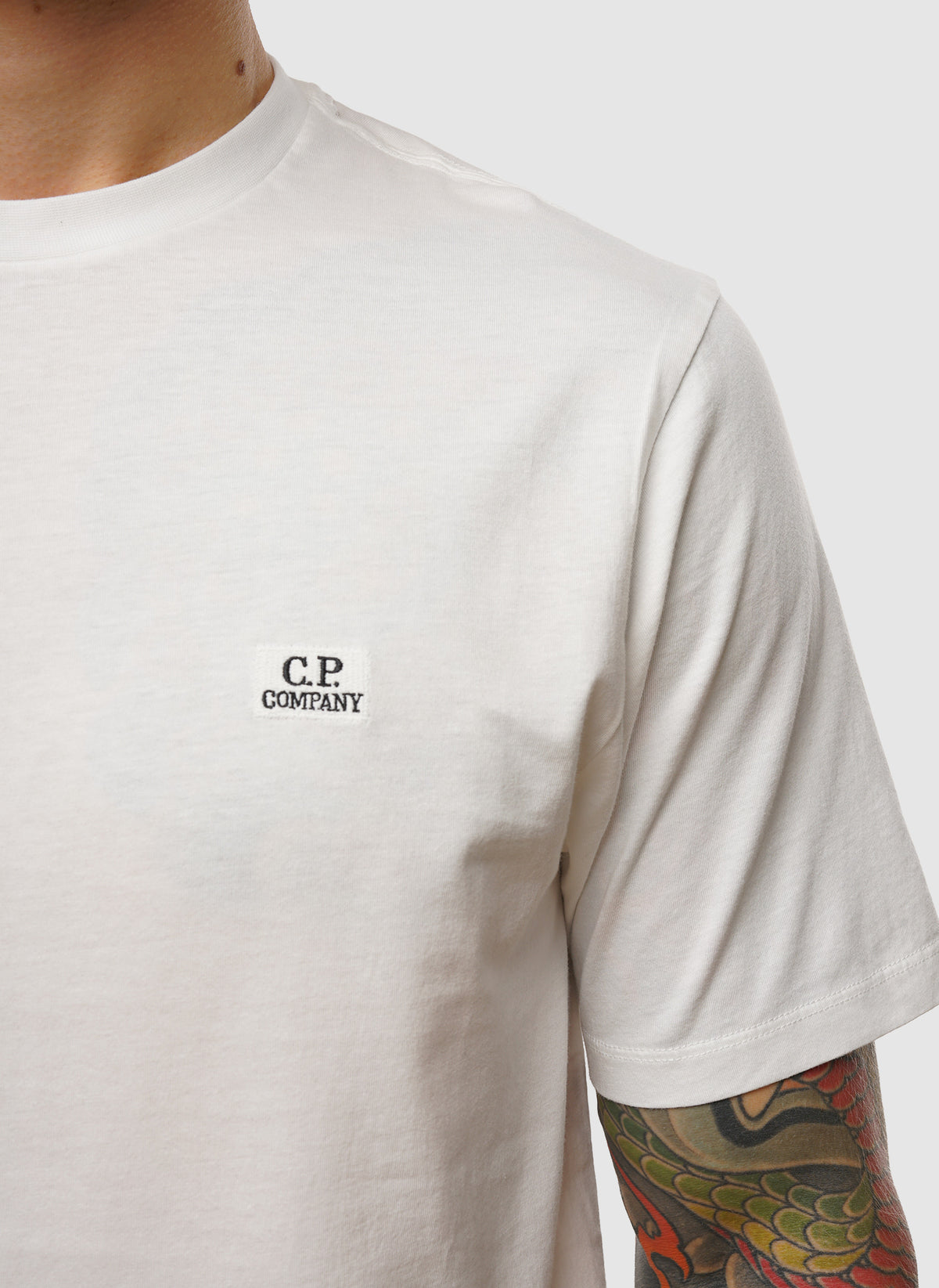 Logo Badge Jersey T-Shirt - Gauze White
