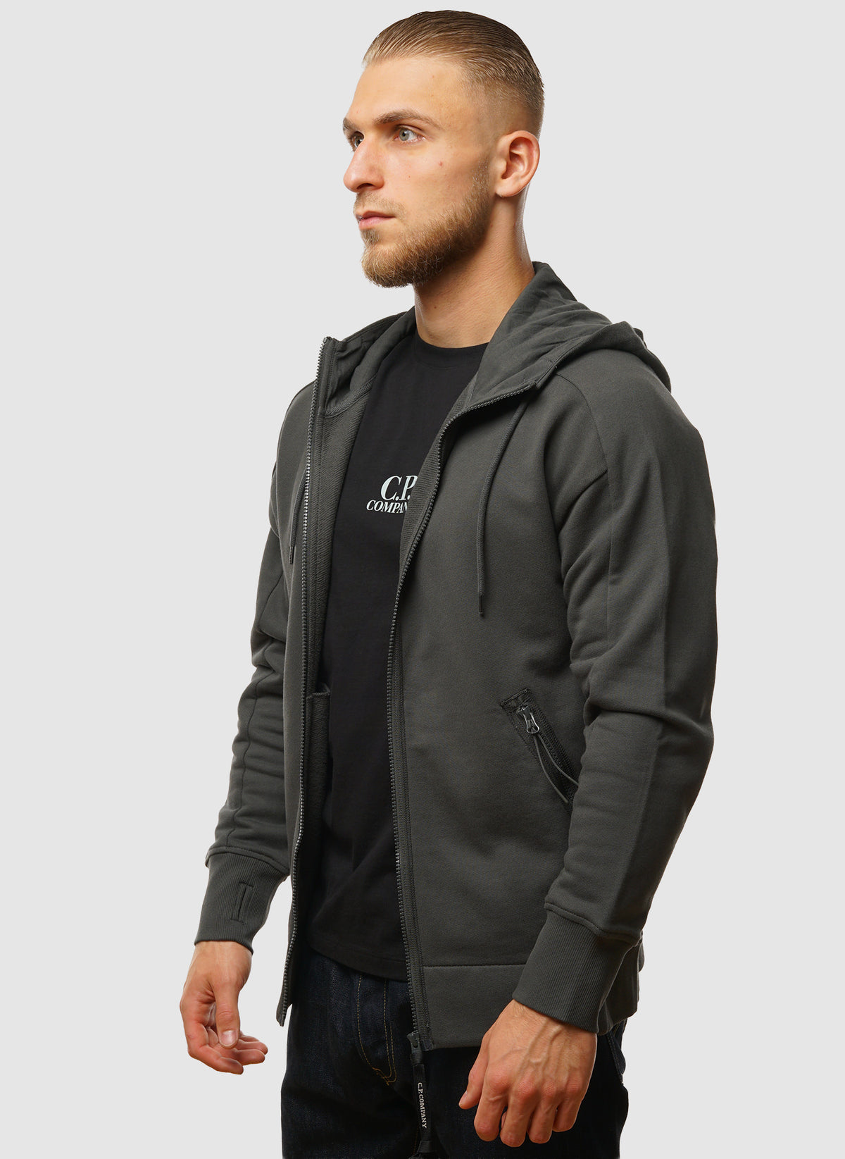 Goggle Sweatshirt Jacket - Dark Shadow