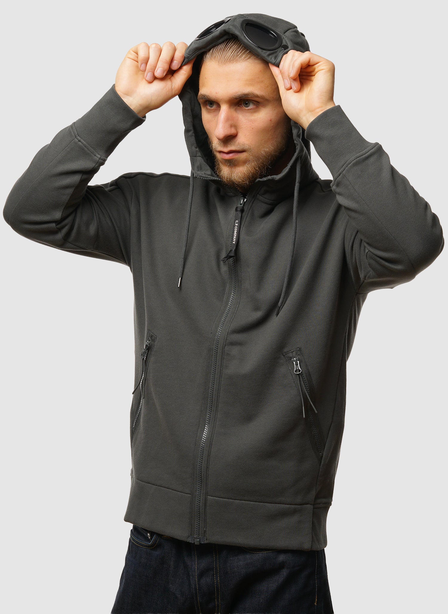 Goggle Sweatshirt Jacket - Dark Shadow