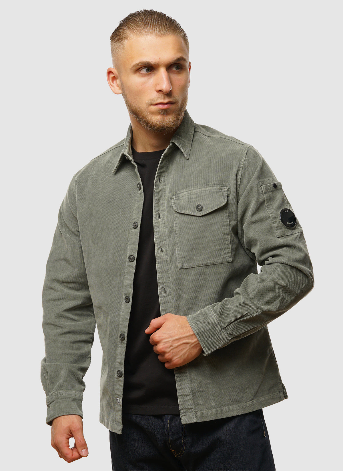 Corduroy Lens Shirt - Gunmetal