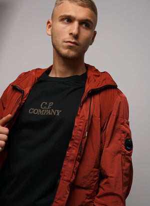 Chrome-R Hooded Lens Overshirt - Ketchup