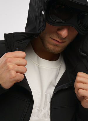 C.P. Shell-R Hooded Goggle Jacket - Black