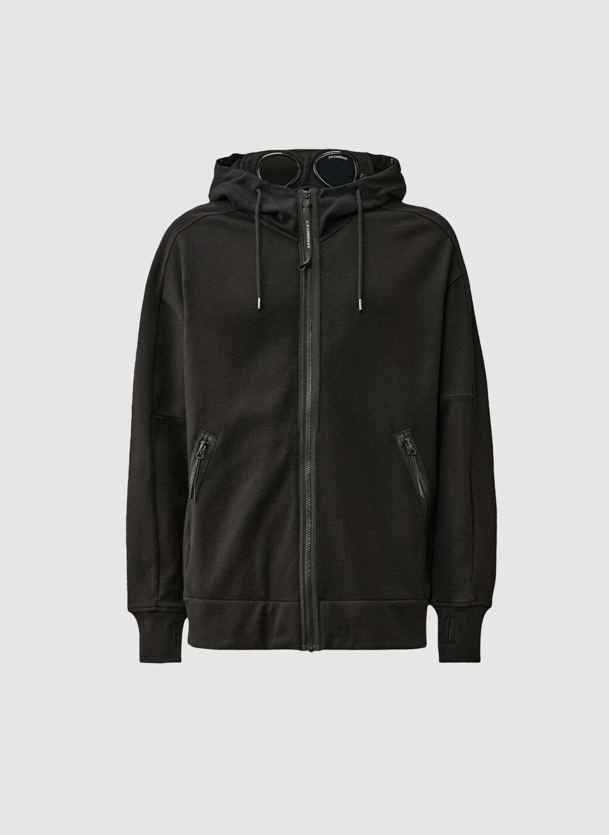 Goggle Sweatshirt Jacket - Black