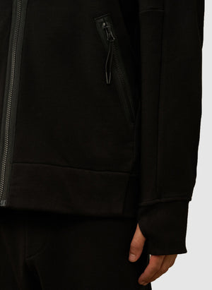 Goggle Sweatshirt Jacket - Black