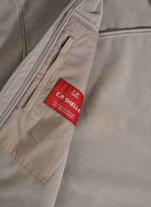 C.P. Shell-R Hooded Goggle Jacket - Silver Sage