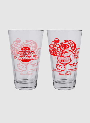 2 Pack Cola Glasses - Transparent
