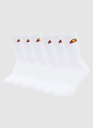 Tamuna 6-Pack Socks - White
