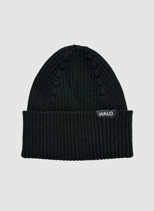 Halo Wool Beanie - Black