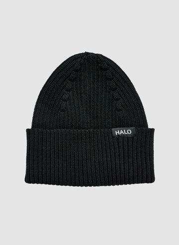 Halo Wool Beanie - Black