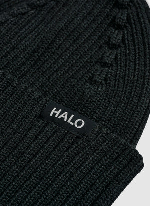 Halo Wool Beanie - Black
