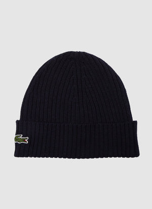 Wool Logo Beanie - Navy