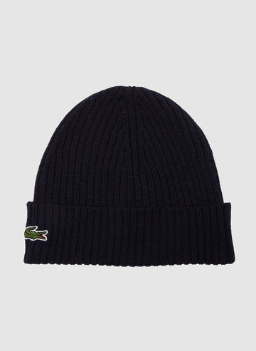 Wool Logo Beanie - Navy