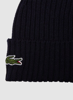 Wool Logo Beanie - Navy
