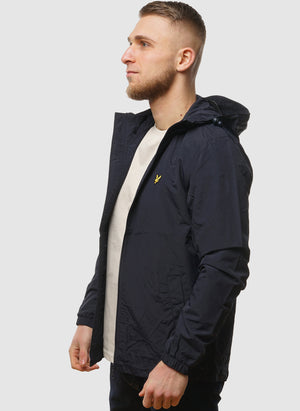 Zip Through Hooded Jacket - Dark Navy