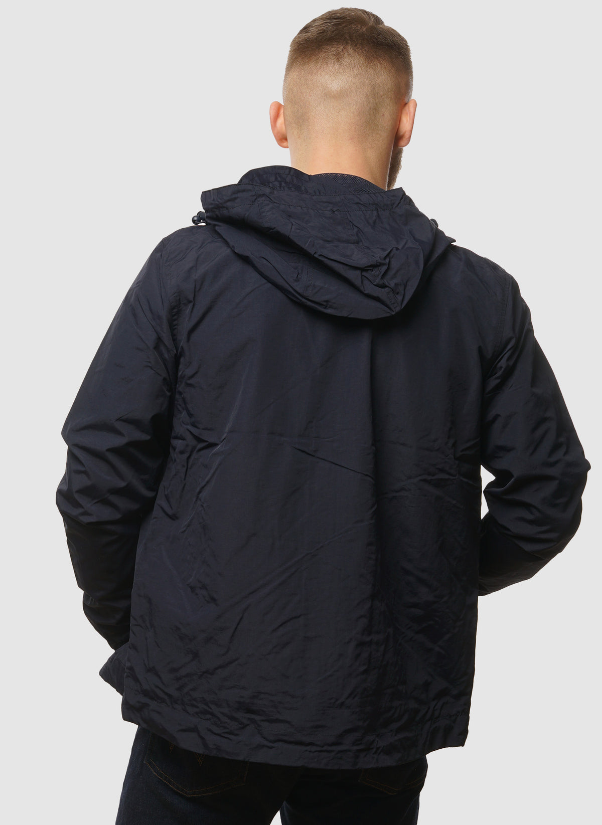 Zip Through Hooded Jacket - Dark Navy
