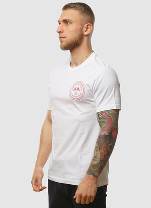 Game of Two Halves Graphic T-Shirt - White/Flare Red