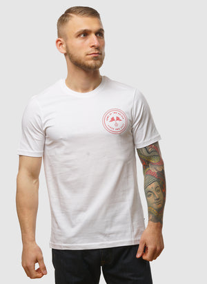 Game of Two Halves Graphic T-Shirt - White/Flare Red