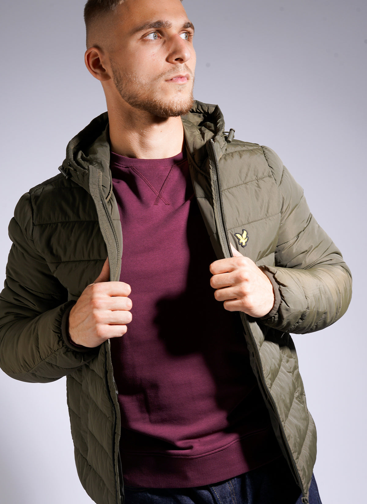 Lightweight Puffer Jacket - Olive
